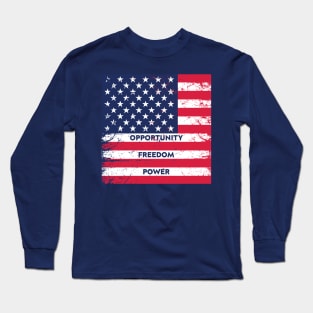 fourth of July Independence day American Flag Long Sleeve T-Shirt